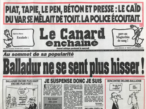 N° 3853 du Canard Enchaîné -  31 Août 1994