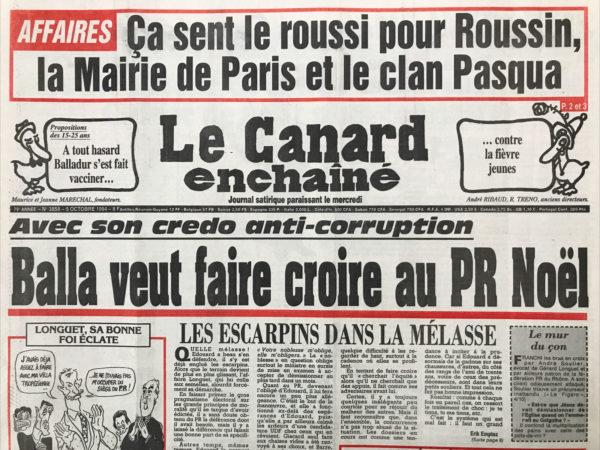 N° 3858 du Canard Enchaîné -  5 Octobre 1994