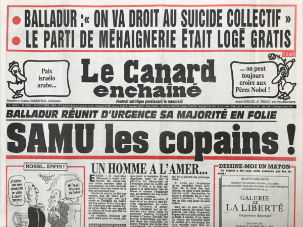 N° 3860 du Canard Enchaîné -  19 Octobre 1994