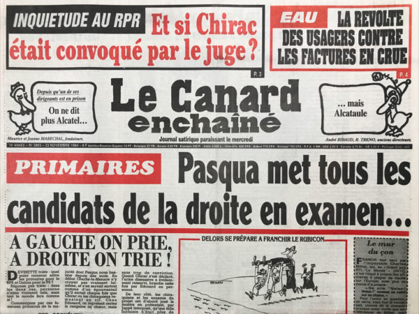 N° 3865 du Canard Enchaîné -  23 Novembre 1994