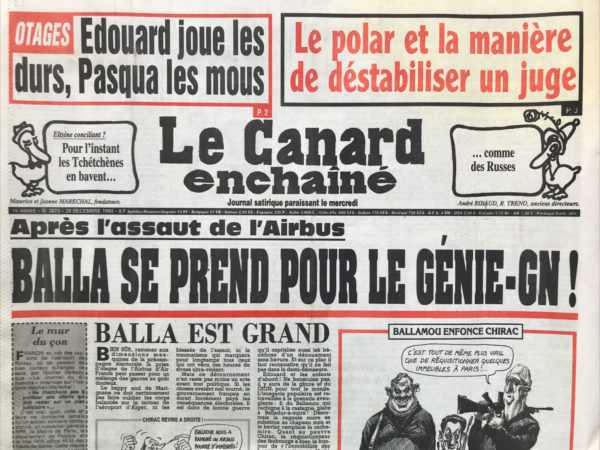 N° 3870 du Canard Enchaîné -  28 Décembre 1994