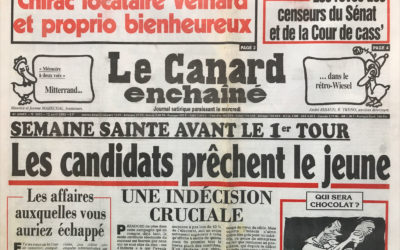 N° 3885 du Canard Enchaîné –  12 Avril 1995
