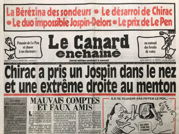 N° 3887 du Canard Enchaîné -  26 Avril 1995