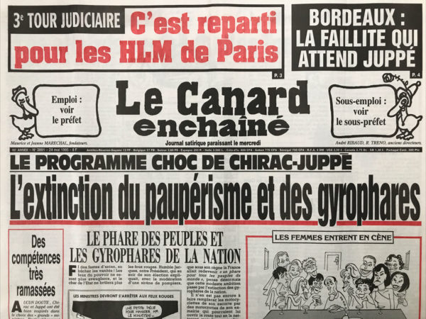N° 3891 du Canard Enchaîné -  24 Mai 1995