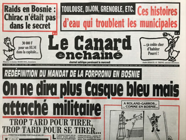 N° 3892 du Canard Enchaîné -  31 Mai 1995