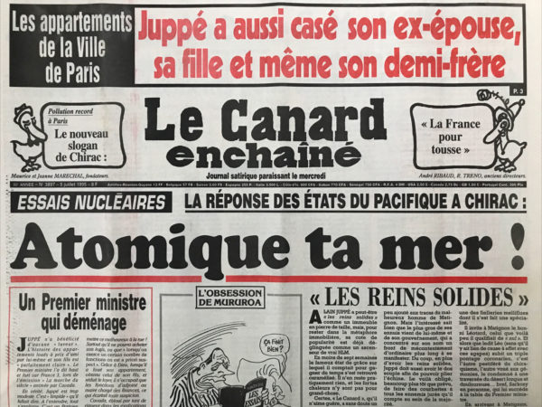 N° 3897 du Canard Enchaîné -  5 Juillet 1995