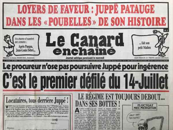 N° 3898 du Canard Enchaîné -  12 Juillet 1995