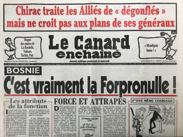 N° 3899 du Canard Enchaîné -  19 Juillet 1995