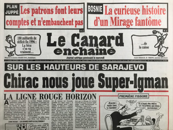 N° 3900 du Canard Enchaîné -  26 Juillet 1995