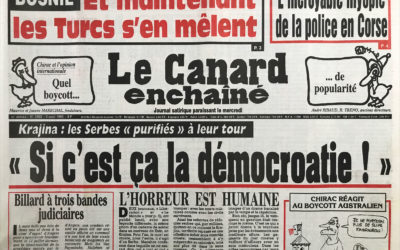 N° 3902 du Canard Enchaîné –  9 Août 1995