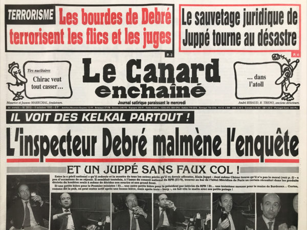 N° 3910 du Canard Enchaîné -  4 Octobre 1995