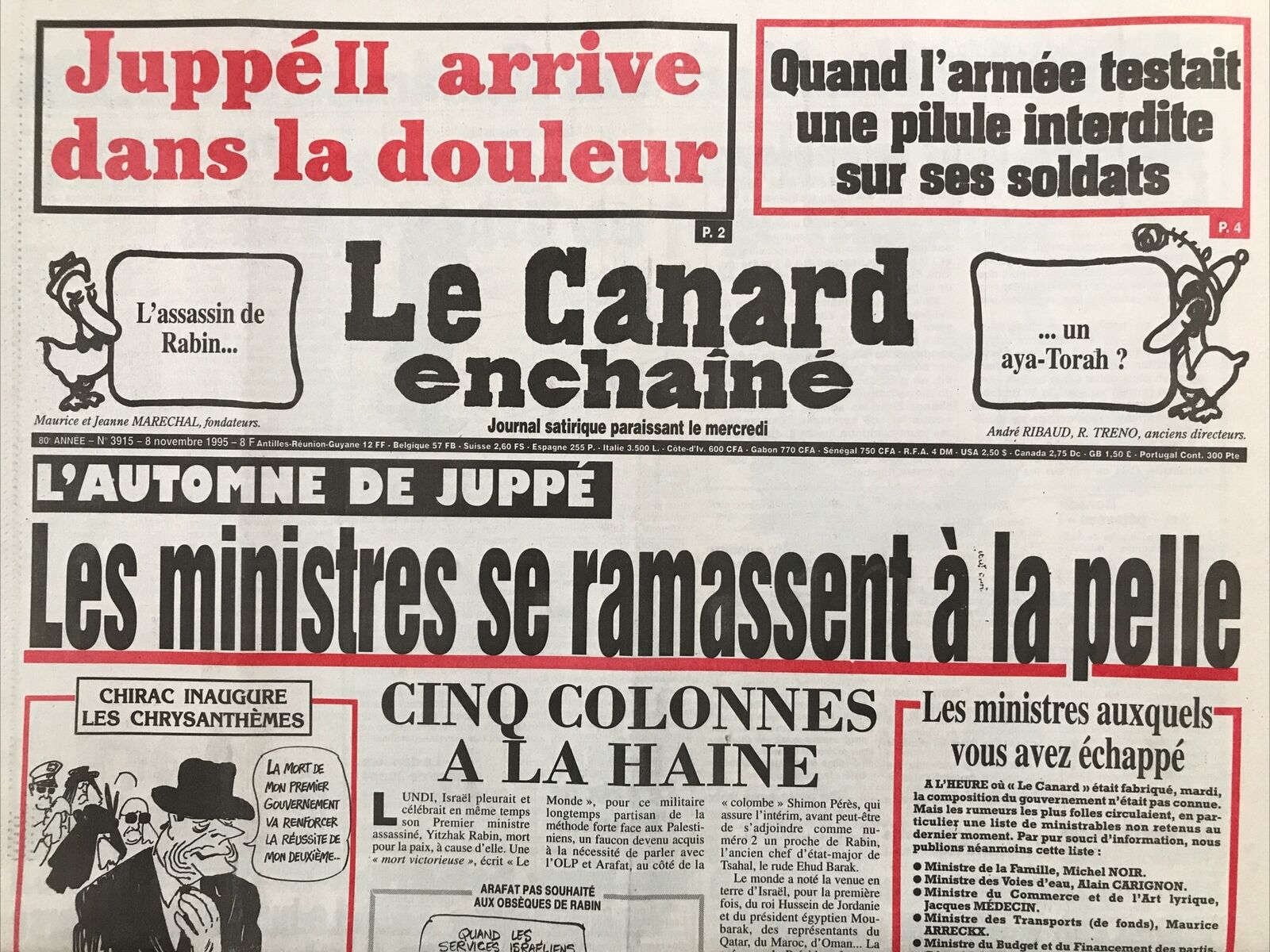 Couac ! | Acheter un Canard | Vente d'Anciens Journaux du Canard Enchaîné. Des Journaux Satiriques de Collection, Historiques & Authentiques de 1916 à 2004 ! | 3915