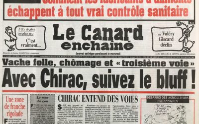 N° 3936 du Canard Enchaîné –  3 Avril 1996