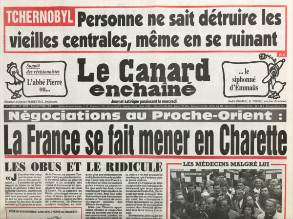 N° 3939 du Canard Enchaîné -  24 Avril 1996