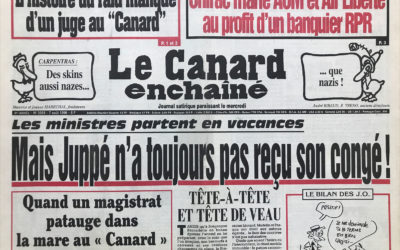 N° 3954 du Canard Enchaîné –  7 Août 1996