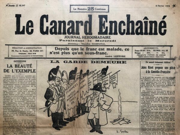 N° 397 du Canard Enchaîné -  6 Février 1924