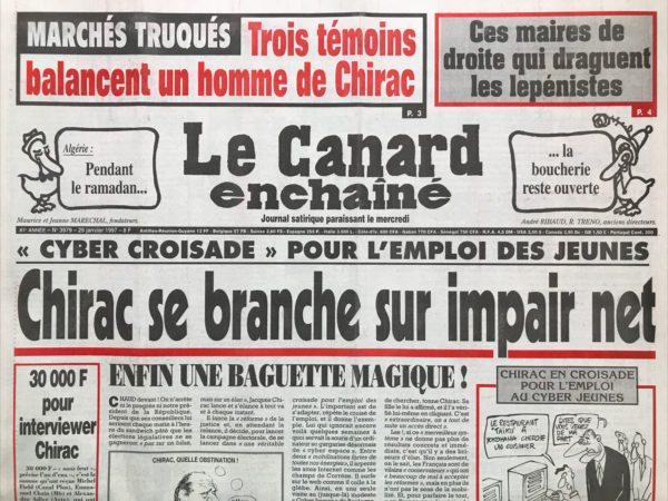 N° 3979 du Canard Enchaîné -  29 Janvier 1997