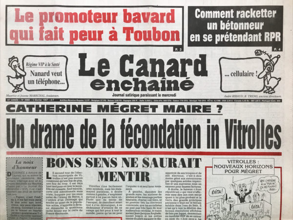 N° 3980 du Canard Enchaîné -  5 Février 1997