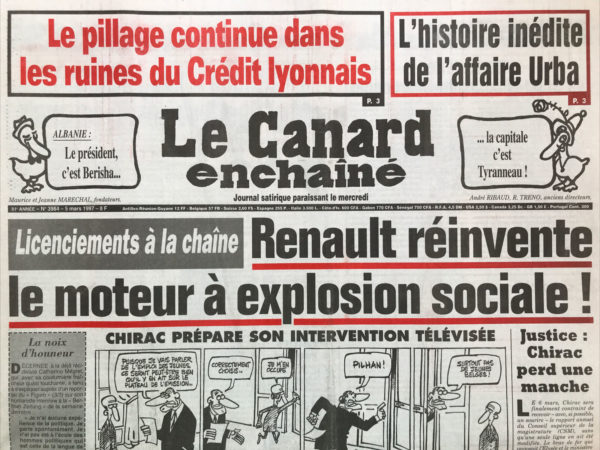 N° 3984 du Canard Enchaîné -  5 Mars 1997