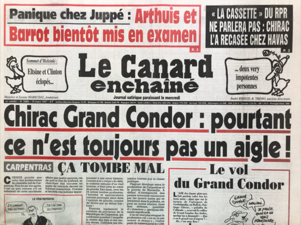 N° 3986 du Canard Enchaîné -  19 Mars 1997