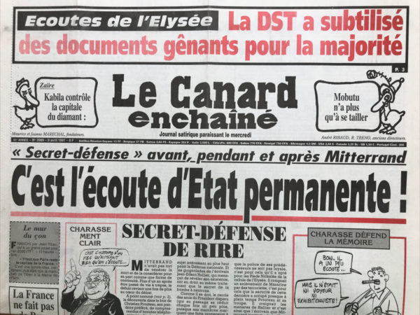 N° 3989 du Canard Enchaîné -  9 Avril 1997