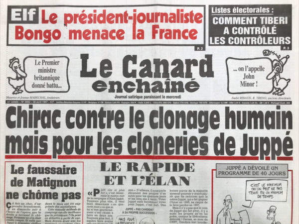 N° 3992 du Canard Enchaîné -  30 Avril 1997