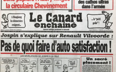 N° 4001 du Canard Enchaîné –  2 Juillet 1997