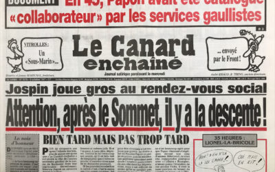N° 4015 du Canard Enchaîné –  8 Octobre 1997