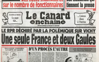 N° 4017 du Canard Enchaîné –  22 Octobre 1997