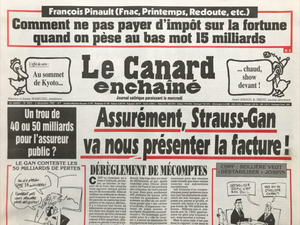 N° 4023 du Canard Enchaîné -  3 Décembre 1997