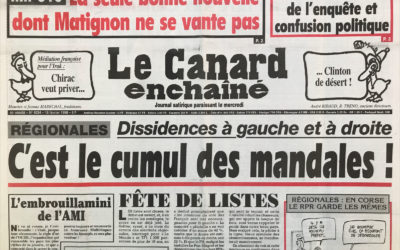 N° 4034 du Canard Enchaîné –  18 Février 1998