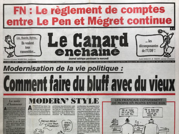 N° 4040 du Canard Enchaîné -  1 Avril 1998
