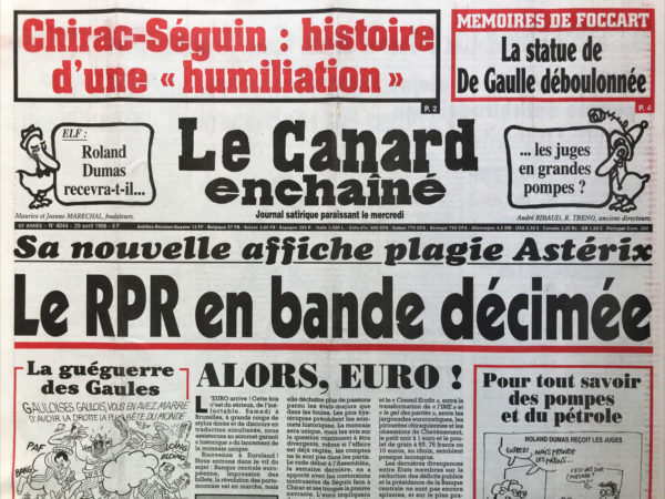 N° 4044 du Canard Enchaîné -  29 Avril 1998