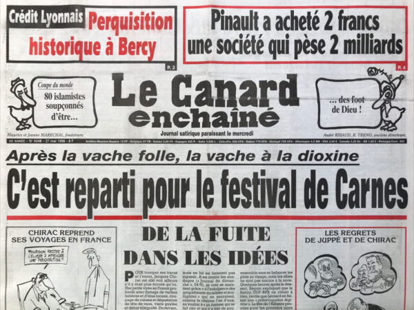 N° 4048 du Canard Enchaîné -  27 Mai 1998