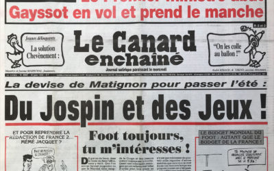 N° 4050 du Canard Enchaîné –  10 Juin 1998