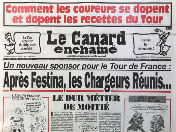 N° 4056 du Canard Enchaîné -  22 Juillet 1998