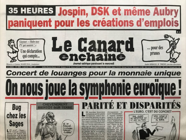 N° 4080 du Canard Enchaîné -  6 Janvier 1999