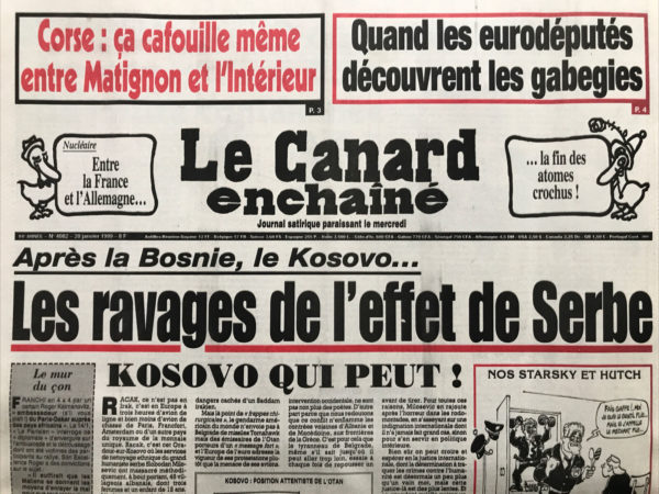 N° 4082 du Canard Enchaîné -  20 Janvier 1999