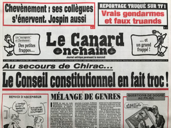 N° 4083 du Canard Enchaîné -  27 Janvier 1999