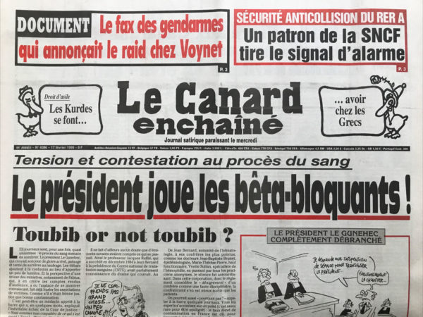 N° 4086 du Canard Enchaîné -  17 Février 1999