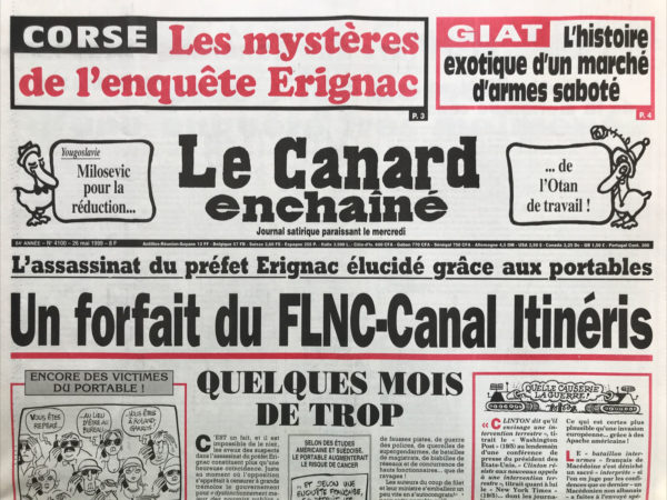 N° 4100 du Canard Enchaîné -  26 Mai 1999