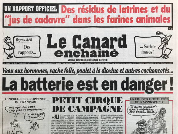 N° 4102 du Canard Enchaîné -  9 Juin 1999