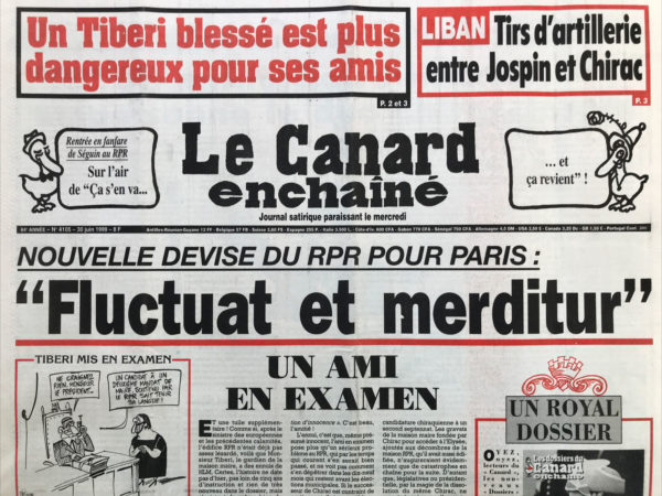 N° 4105 du Canard Enchaîné -  30 Juin 1999
