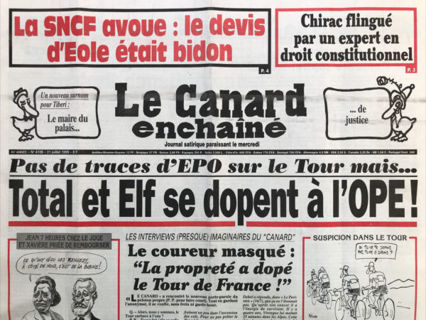 N° 4108 du Canard Enchaîné -  21 Juillet 1999