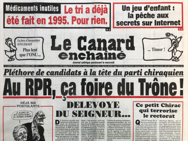 N° 4117 du Canard Enchaîné -  22 Septembre 1999