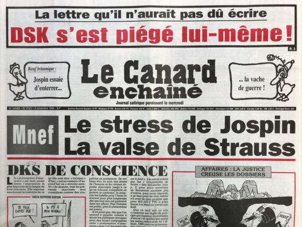 N° 4123 du Canard Enchaîné -  3 Novembre 1999