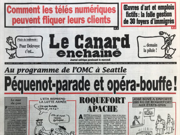 N° 4127 du Canard Enchaîné -  1 Décembre 1999
