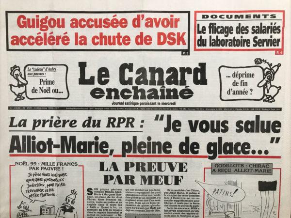 N° 4128 du Canard Enchaîné -  8 Décembre 1999