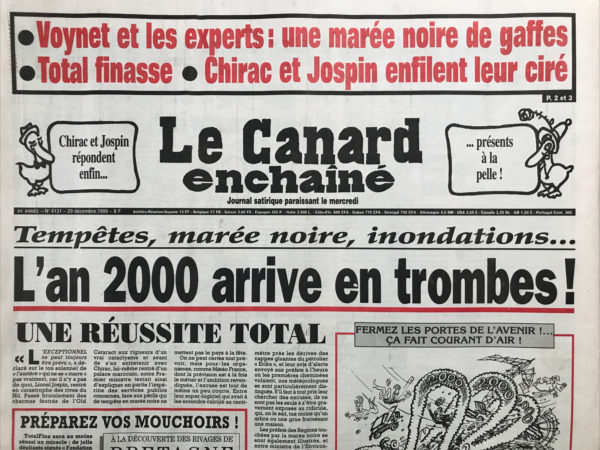 N° 4131 du Canard Enchaîné -  29 Décembre 1999