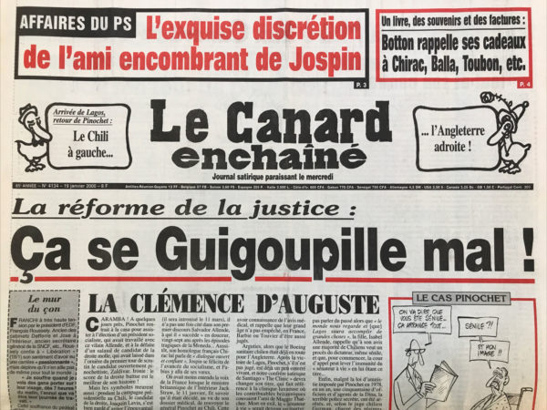 N° 4134 du Canard Enchaîné -  19 Janvier 2000